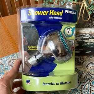 Peerless Chrome Shower Head with Massage Easy Install 7 spray settings